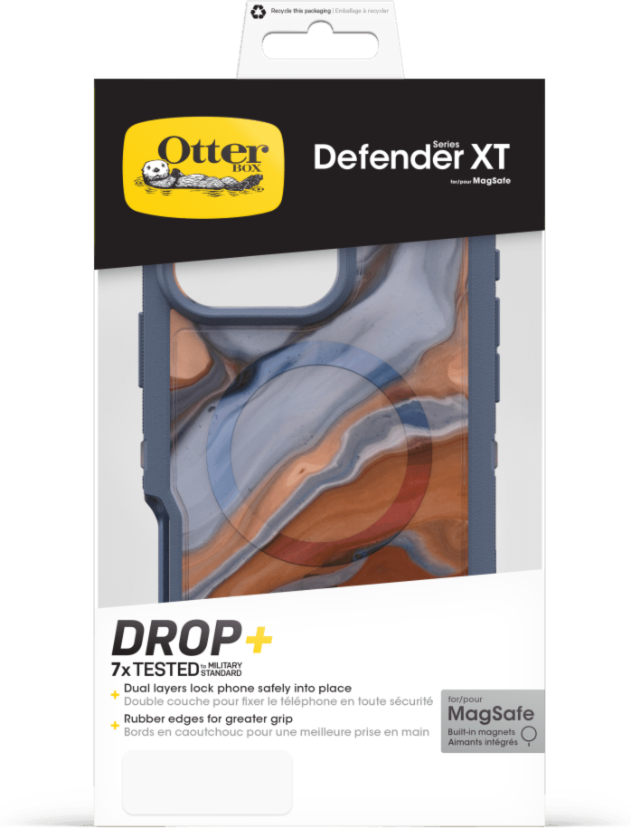 Get sleek, legendary phone protection with the OtterBox Defender Series Pro XT with MagSafe, a rugged dual-layer design that guards devices against drops, dirt, scrapes, and bumps.