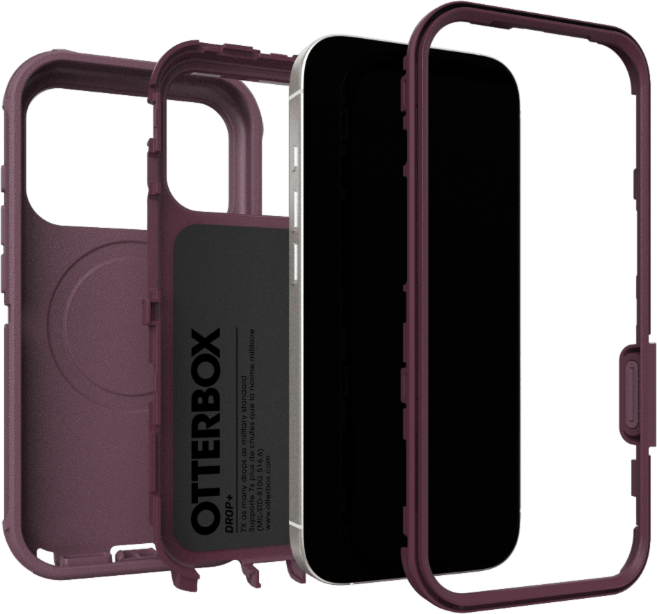 The OtterBox Defender Series Pro with MagSafe is the toughest case providing rugged protection against harsh drops. Equipped with MagSafe magnets and non-slip texturing.