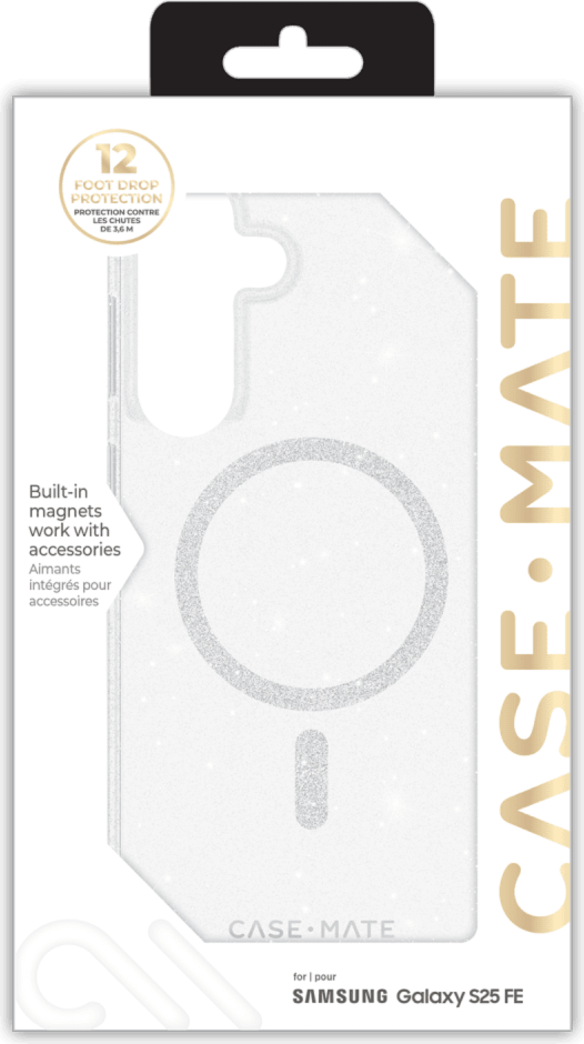 Add a little more glam with the Case-Mate Twinkle Silver MagSafe case, featuring shimmering silver sparkles, 12 foot drop protection, and MagSafe compatibility.