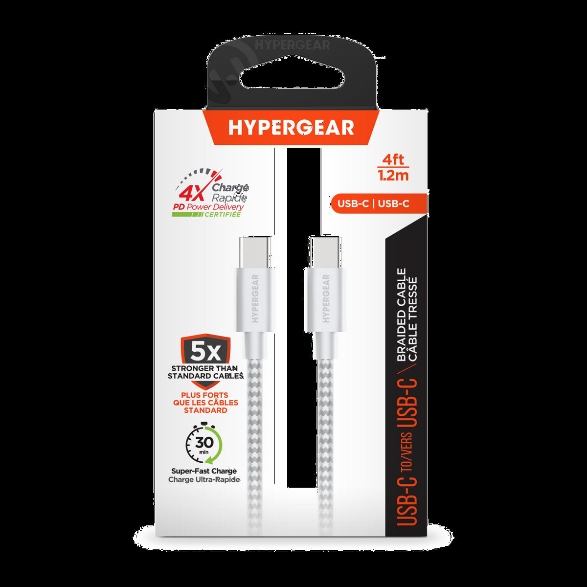 <p>The HyperGear USB-C to USB-C Charge and Sync Cable is composed of a braided cord that is 5x stronger than standard cables and offers extreme durability and flexibility.</p>