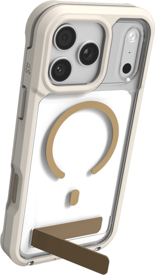 ZAGG - Étui Rainier Snap MagSafe avec support intégré pour Apple iPhone 18 Pro Max/17 Pro Max - Grès