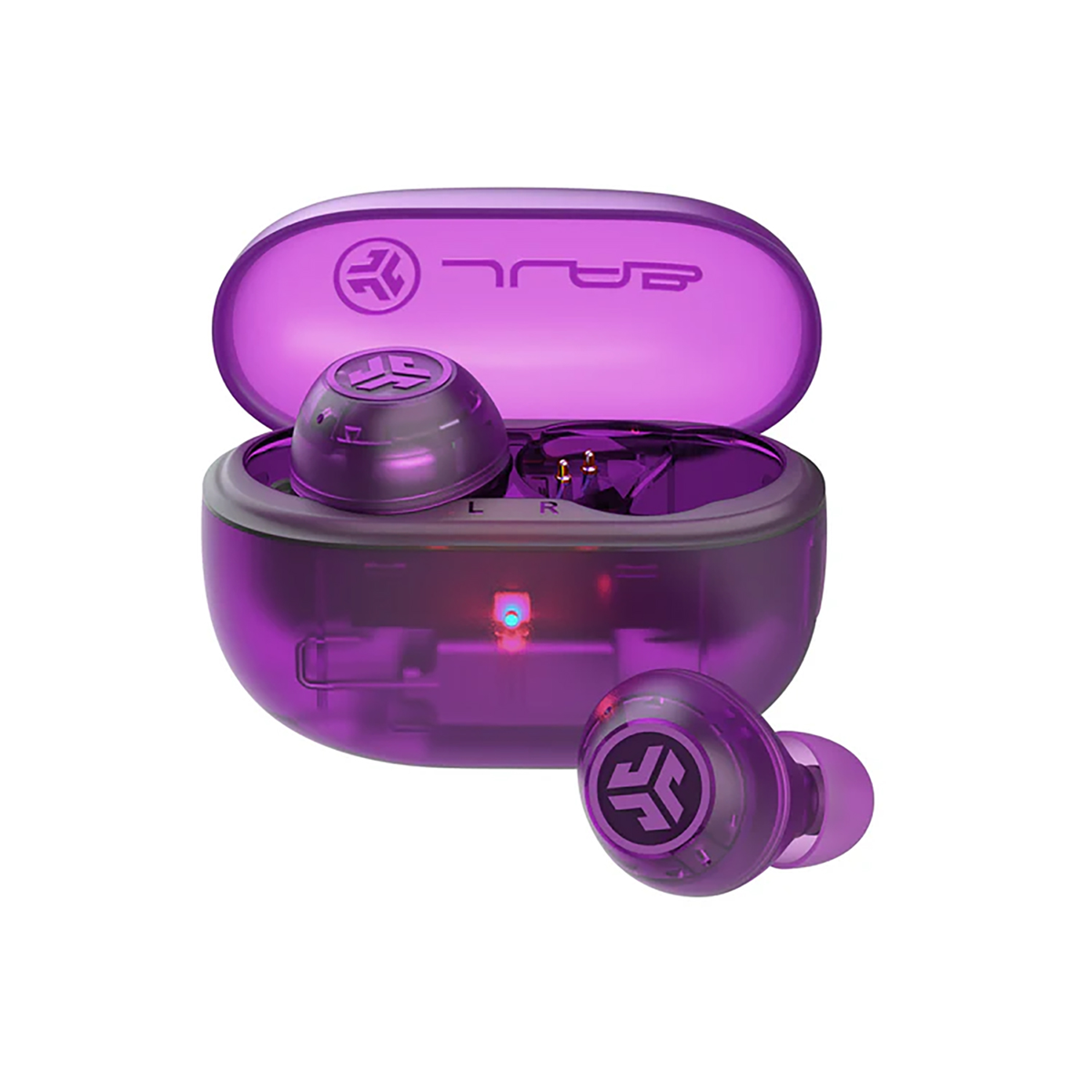 Écouteurs sans fil vraiment sans fil Go Pop avec réduction active du bruit violet transparent