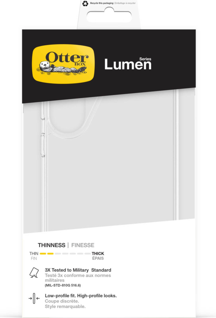 OtterBox Lumen Series Case delivers slim, military-grade protection with enhanced camera coverage, and a sleek contoured design.