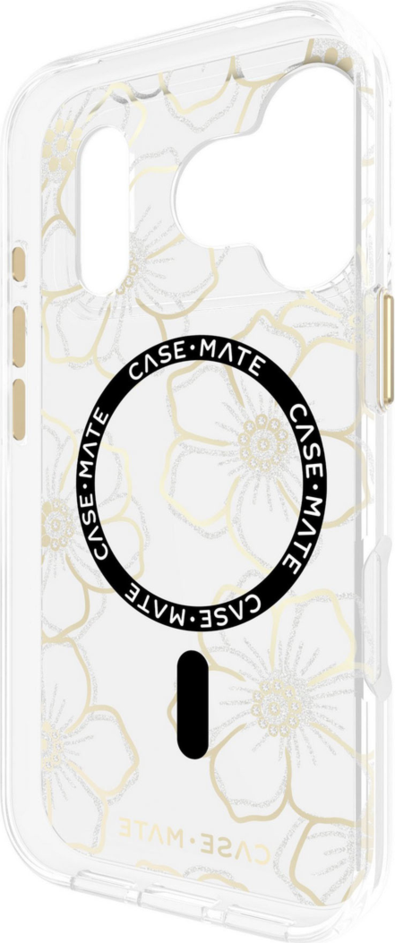 Case-Mate - Floral Gems MagSafe Case for Apple iPhone 17 Pro - Gold