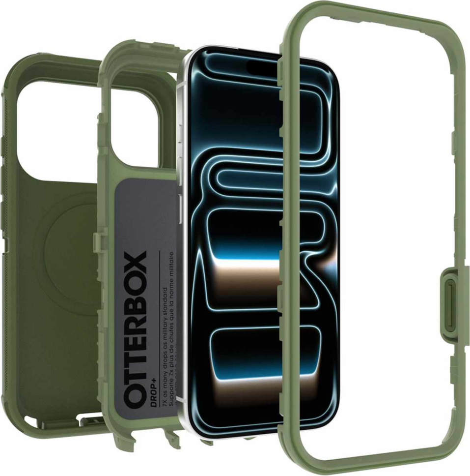 OtterBox - Defender Pro MagSafe Case Halfwise Green for iPhone 18 Pro/17 Pro