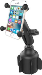 The RAM X-Grip with Stubby Cup Holder Base is a rugged vehicle mount that offers a no-bulk design with great holding power. An Ideal mount solution for any vehicle with a cup holder.