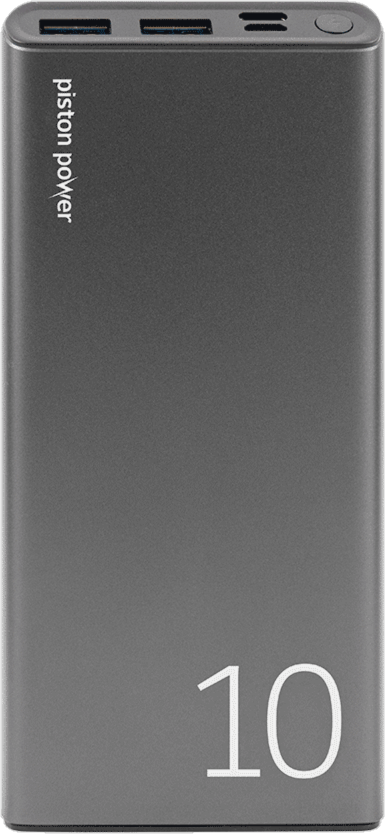 LOGiiX Piston Power 10000 mAh 20W Portable Power Bank - Graphite Grey