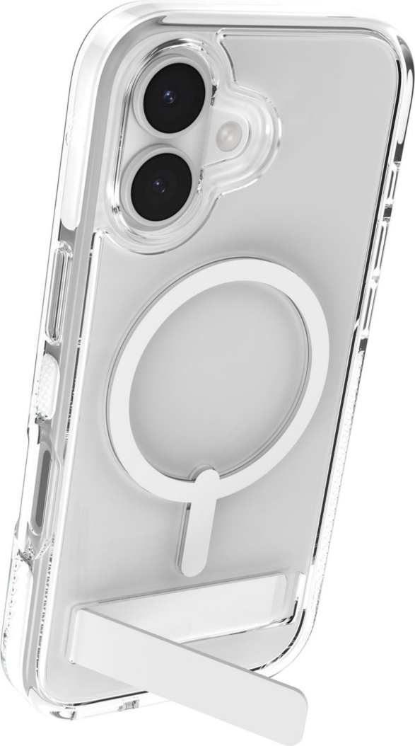 ZAGG - Santa Cruz Snap MagSafe Case with Kickstand for Apple iPhone 17 - White