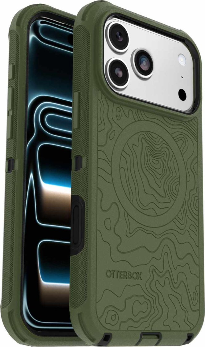 OtterBox - Étui Defender Pro MagSafe avec couvre-étui supplémentaire Noir/Ponderosa Peak pour iPhone 18 Pro Max/17 Pro Max