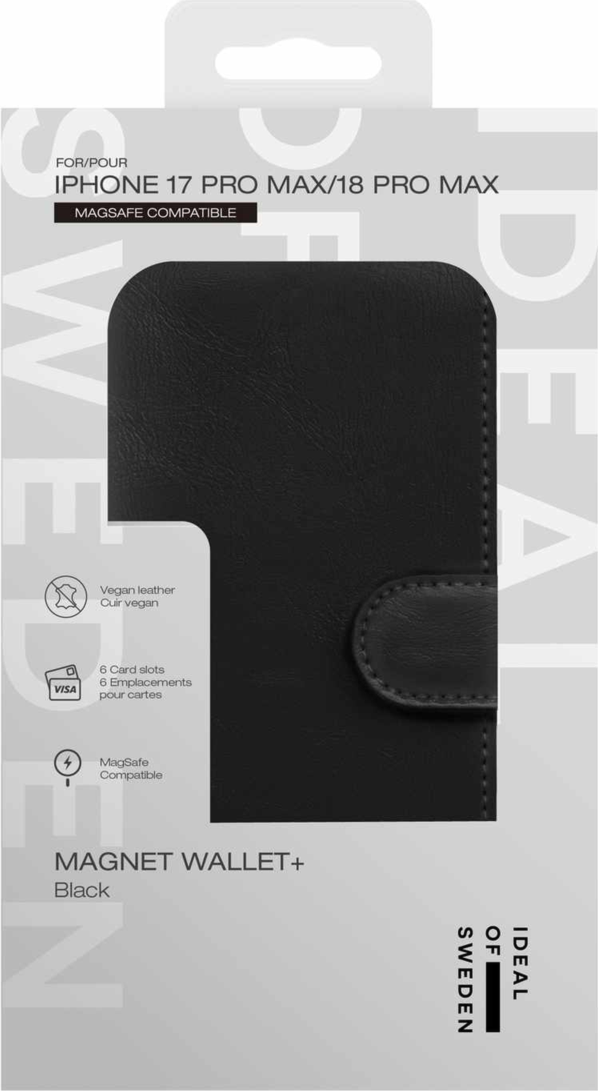 Ideal of Sweden - Magnet Wallet MagSafe Case Black for iPhone 18 Pro Max/17 Pro Max