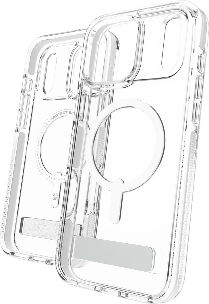 ZAGG - Santa Cruz Snap MagSafe Case with Kickstand for Apple iPhone 17 Pro Max - White