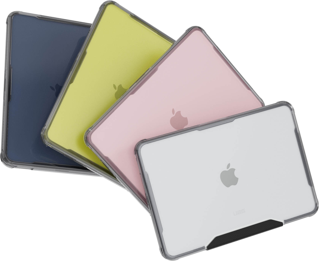 The UAG Plyo series provides stylish, military-grade drop protection for MacBooks with a hinged, rugged design and tactile grip.