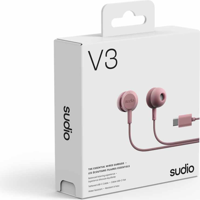 Sudio V3SPNK Écouteurs Filaires V3 Rose