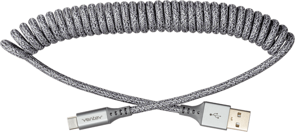 The chargesync helix cable is designed for convenience, with a tight braided coil that keeps the car tidy while still providing fast charging rates to keep your phone fueled on-the-go.