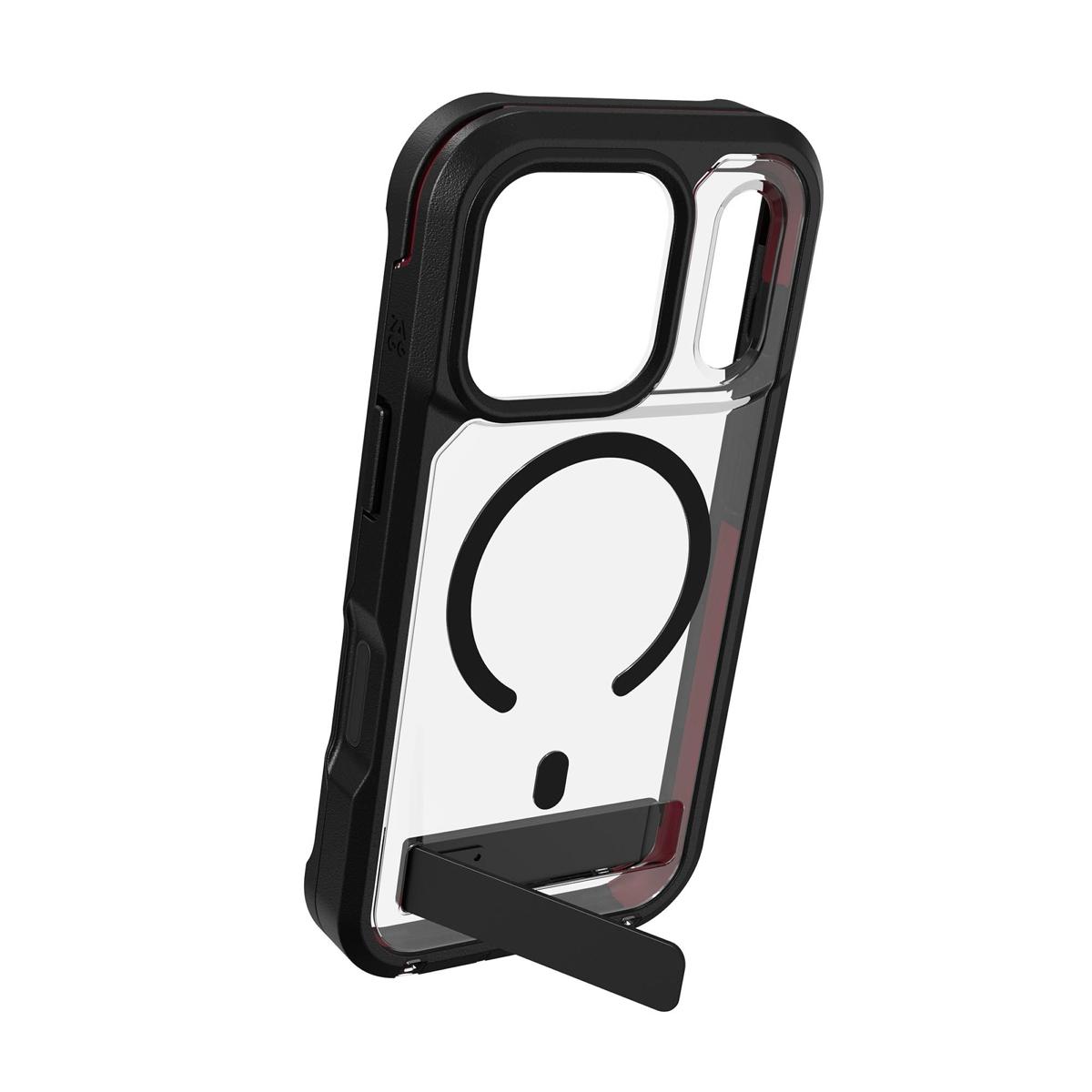 Protecting devices from drops up to 22 feet, the ZAGG Rainier case offers extreme protection with a kickstand and magnetic ring compatible with MagSafe and magnetic accessories.