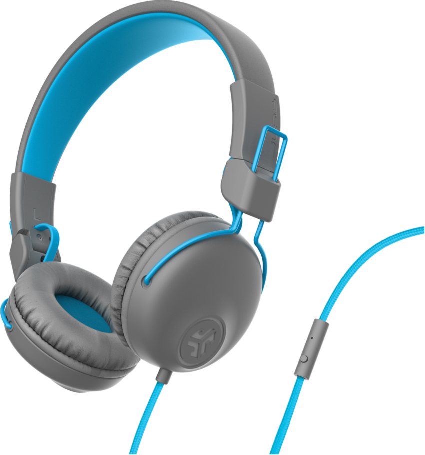 JLab Audio - Studio On-Ear Headphones - Gray/Blue