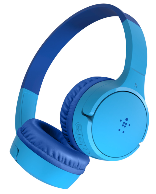 Belkin - SOUNDFORM Mini On-Ear Wireless Headphones w/Micro-USB Cable - Blue