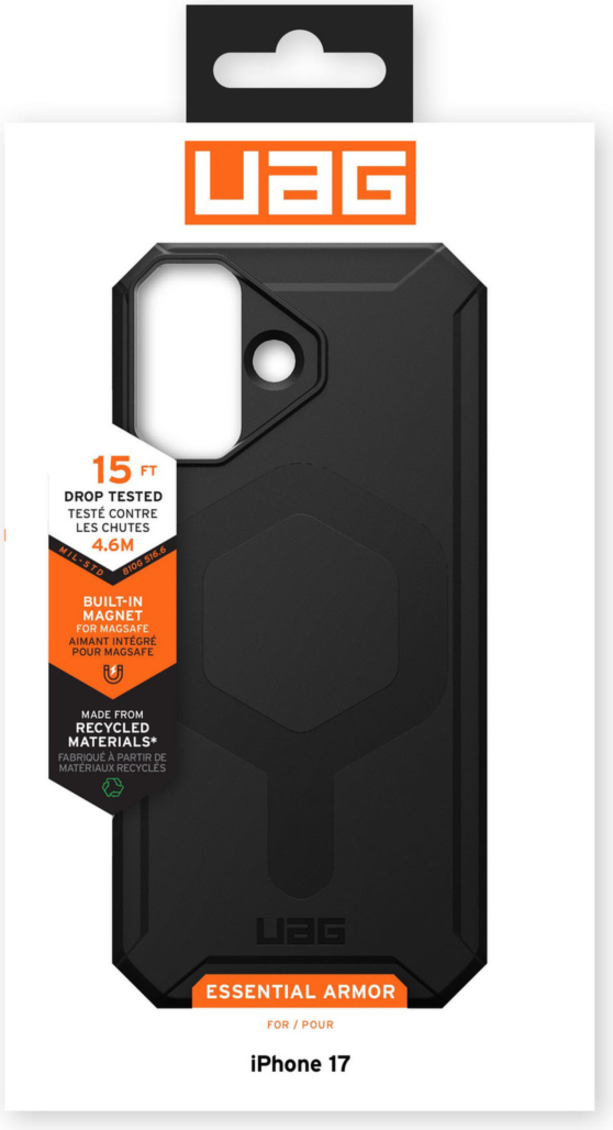 UAG 114542114040 Étui Robuste Essential Armor MagSafe Noir pour iPhone 17