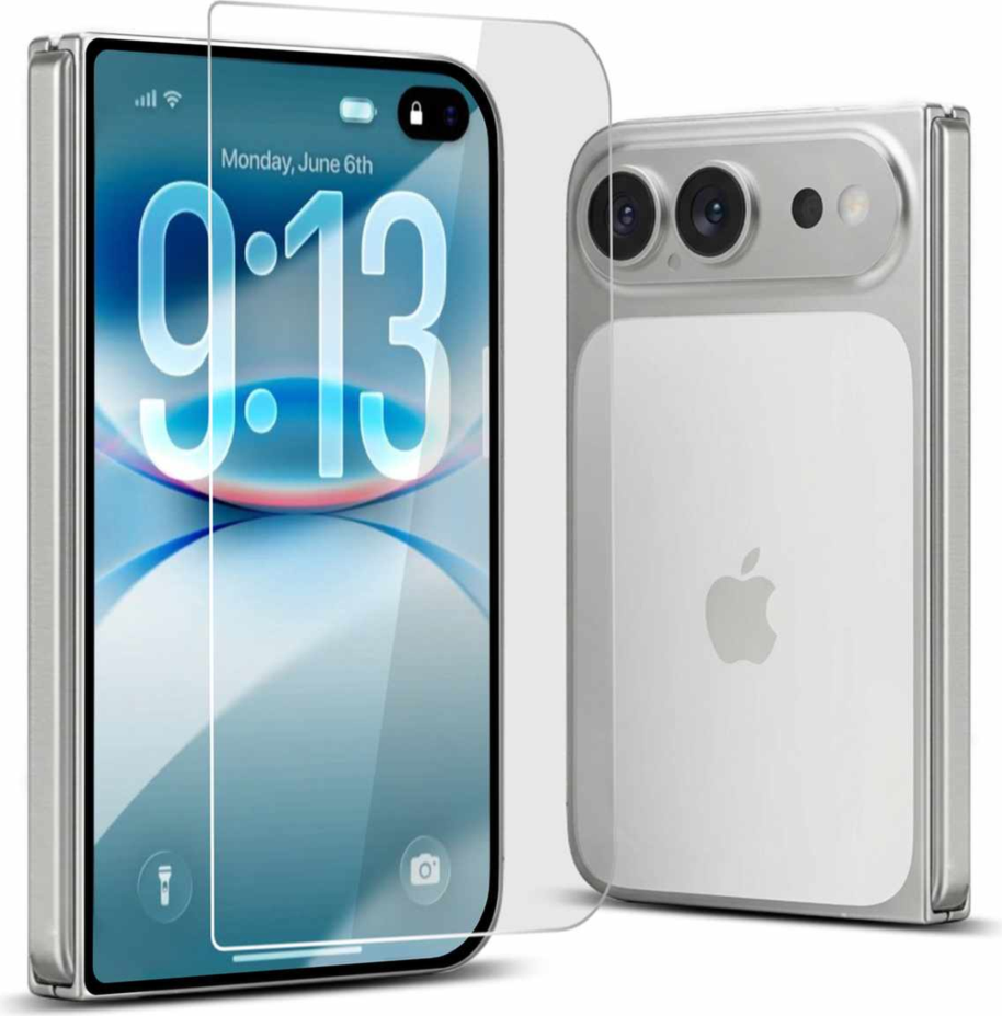 22 Cases - Protecteur d’écran en verre trempé (écran extérieur) pour iPhone Duo transparent