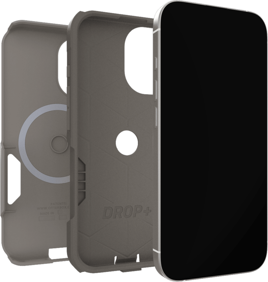 The OtterBox Commuter Series with MagSafe is a rugged, pocket-friendly case offering 3X military standard drop protection and features built-in magnets for MagSafe accessories.