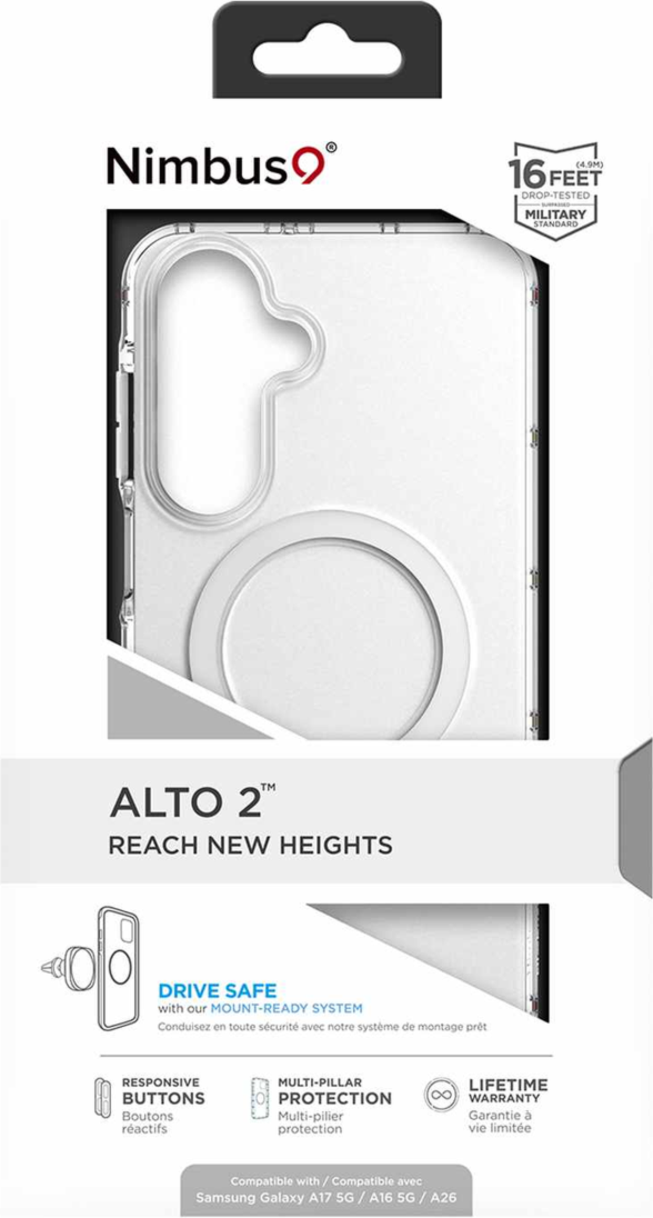 Nimbus9 N9ALSAMGA17CL Étui Alto 2 Clear pour Samsung Galaxy A17 5G