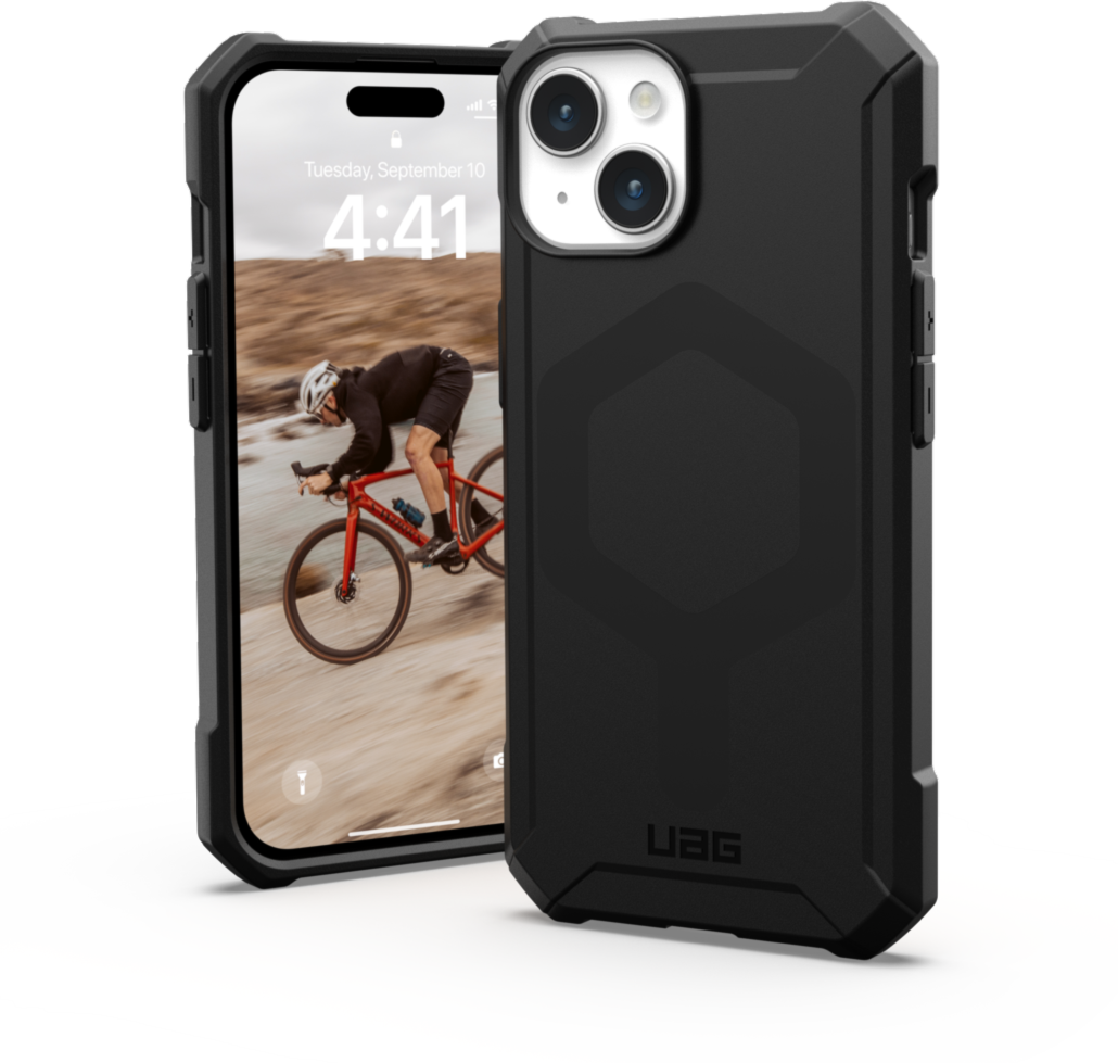 Get uncompromised defense with UAG Essential Armor – a one-piece TPU case featuring an ultra-thin design, 12 ft drop protection and is compatible with MagSafe charging.