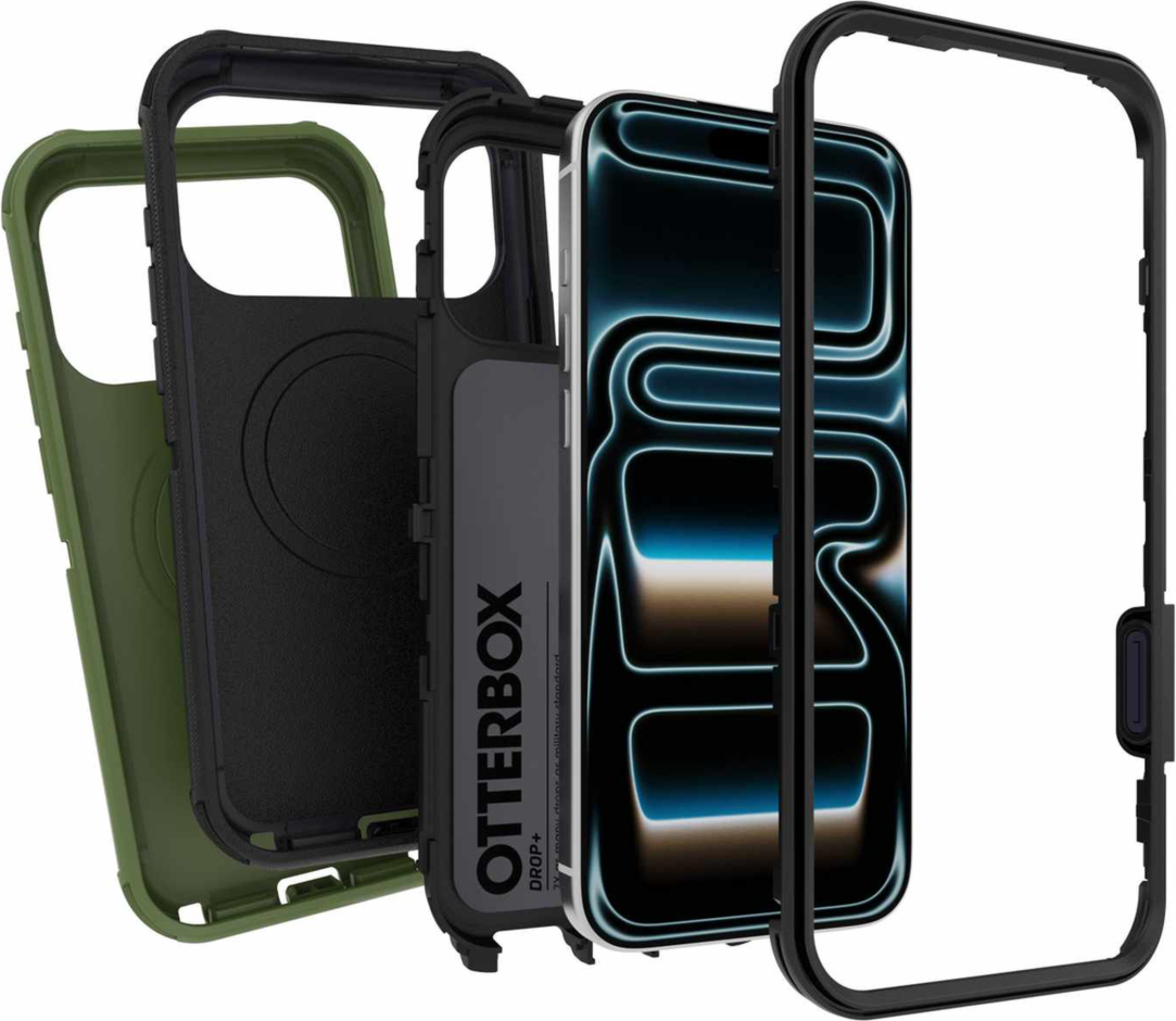 OtterBox - Étui Defender Pro MagSafe avec couvre-étui supplémentaire Noir/Ponderosa Peak pour iPhone 18 Pro Max/17 Pro Max