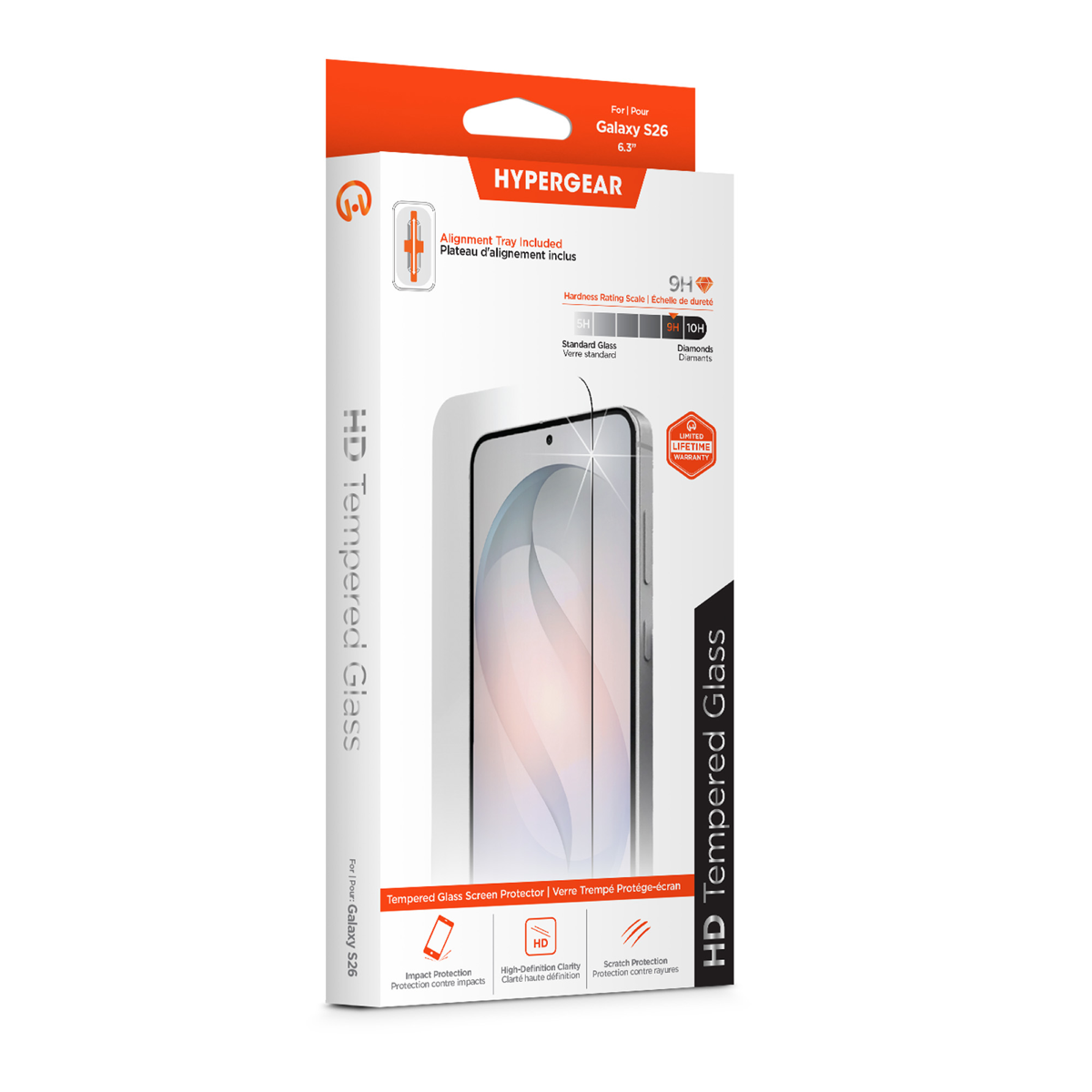 The HyperGear HD Tempered Glass Screen Protector is a tough, ultra-thin screen protector that safeguards devices against drops, scratches, and bumps.