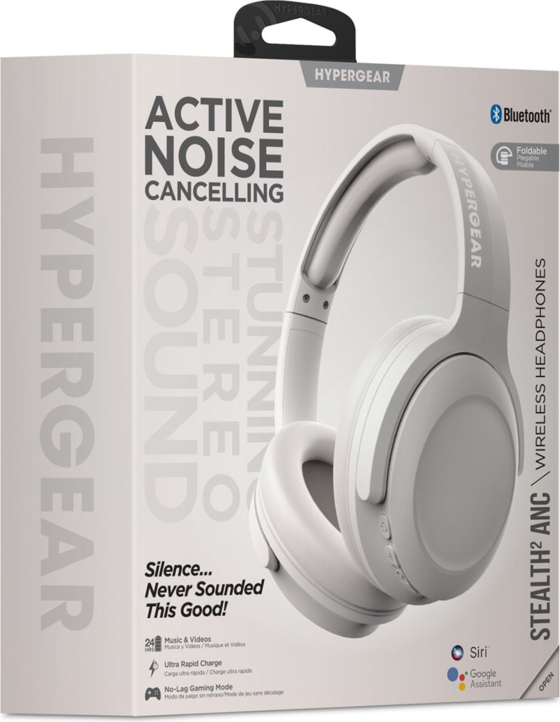 <p>Designed for travel, HyperGear’s Stealth2 ANC Wireless Headphones come with Active Noise technology, powerful stereo drivers, and can easily fold for convenient storage.</p>