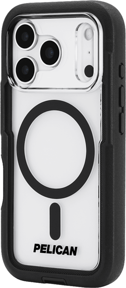 Pelican - Étui MagSafe Voyager avec étui pour Apple iPhone 17 Pro - Noir et transparent