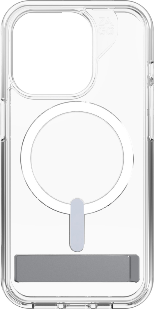 Strengthened with Graphene, ZAGG's Crystal Palace Snap series case with kickstand combines an ultra-slim, crystal-clear profile with up to 13 ft drop protection and seamless MagSafe compatibility.