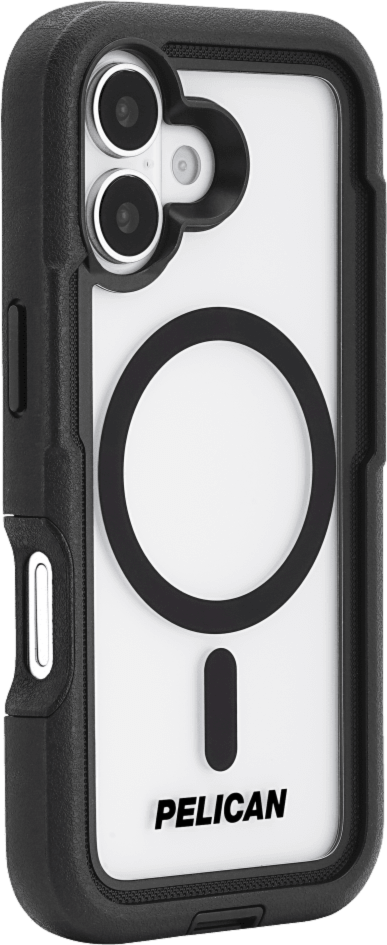 Pelican - Voyager MagSafe Case with Holster for Apple iPhone 17 - Black and Clear