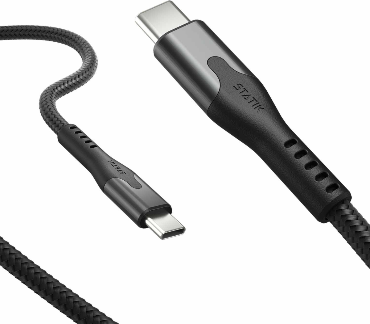 Statik - MagStack Pro Charge/Sync Magnetic Cable USB-C to USB-C 6.6ft Black