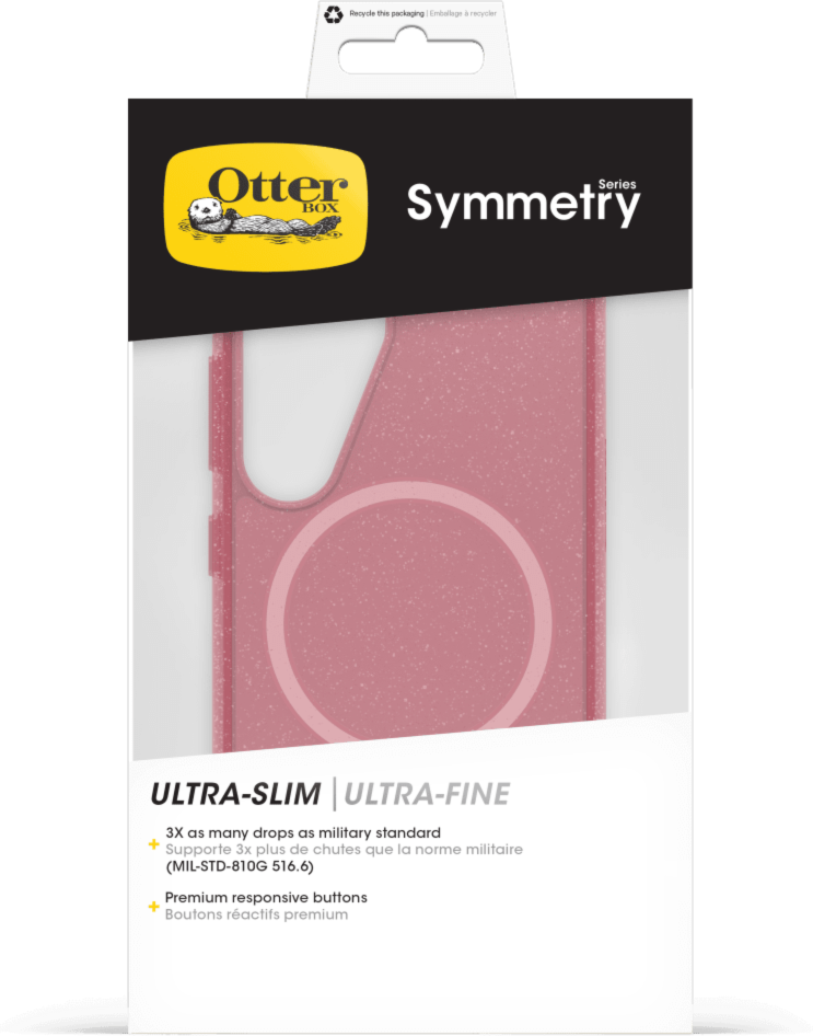 Slim but tough, the OtterBox Symmetry Series with Magnets offers style and protection in a one-piece design and features built-in magnets to provide perfect alignment for fast charging.