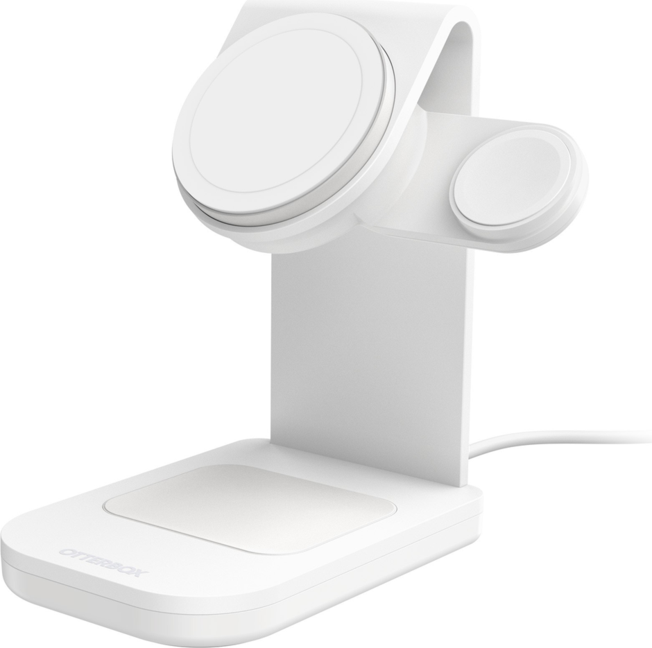 <p>OtterBox 3-in-1 Charging Station is the ultimate solution for charging a MagSafe-enabled iPhone, AirPods and Apple Watch, all at once. Plus it comes with the Apple watch charger integrated into the stand.</p>