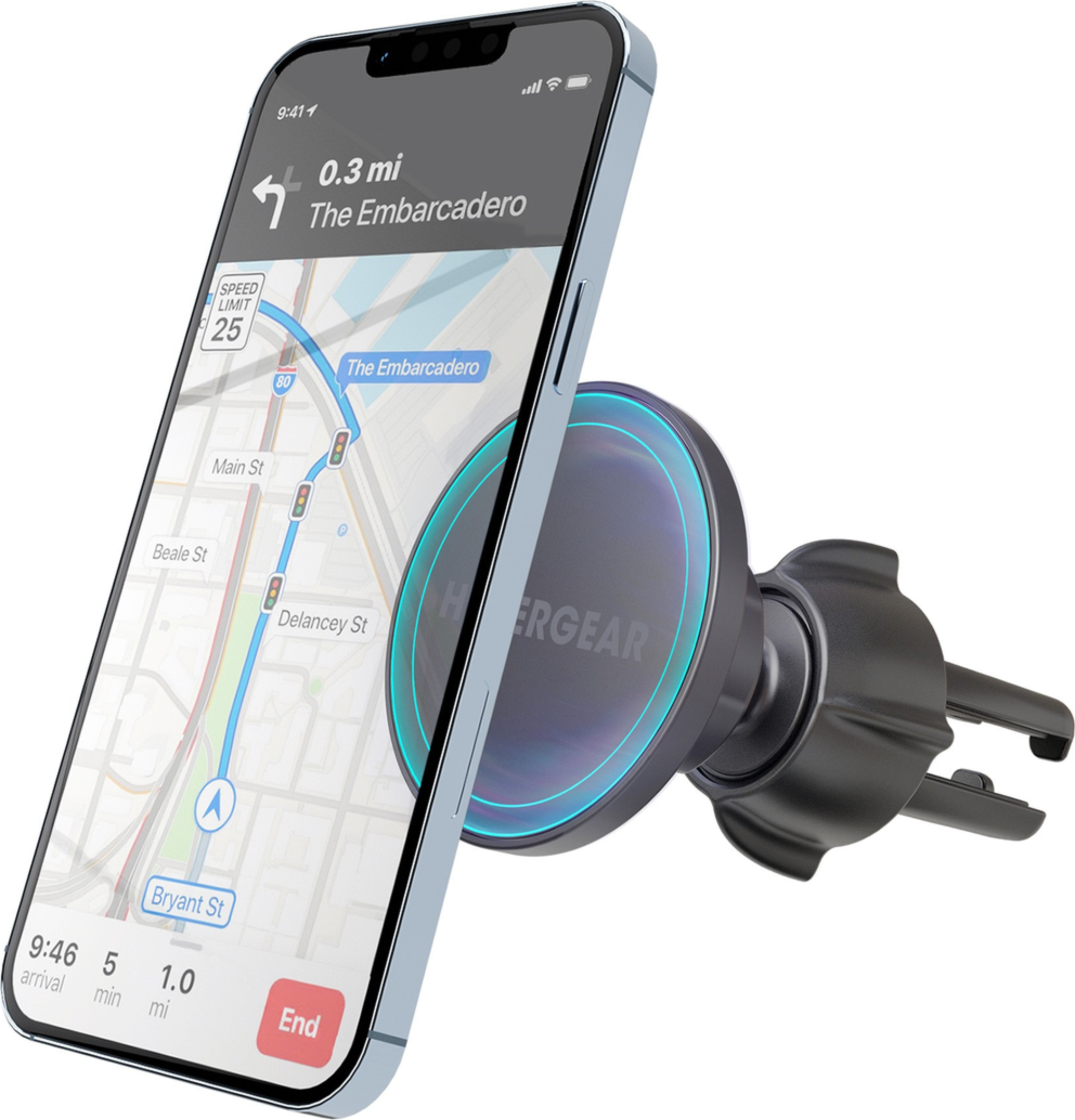 <p>The HyperGear MagGrip Vehicle Vent Mount is a MagSafe-compatible cradle-free magnetic phone mount that attaches to the air vent.</p>