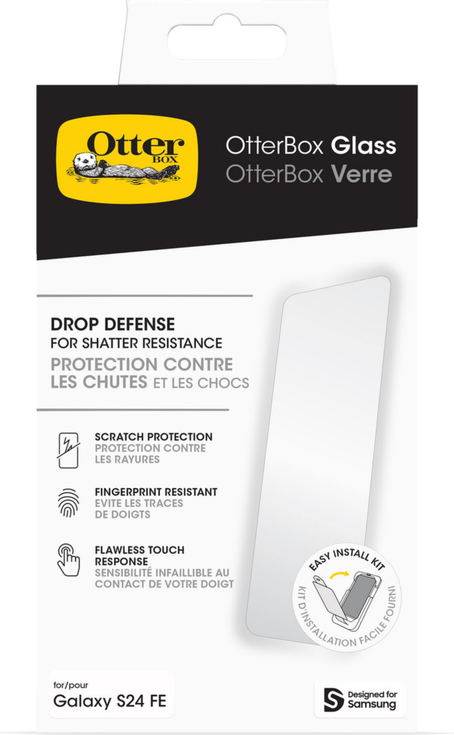 The OtterBox Glass Screen Protector delivers reliable protection against drops, breaks and scratches while also resisting smudges and fingerprints.