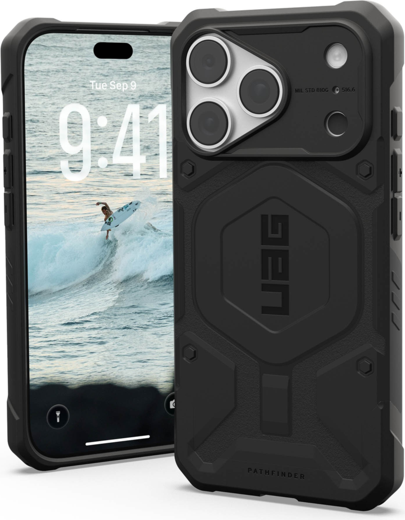 UAG - Étui Pathfinder MagSafe robuste noir pour iPhone 18 Pro/17 Pro