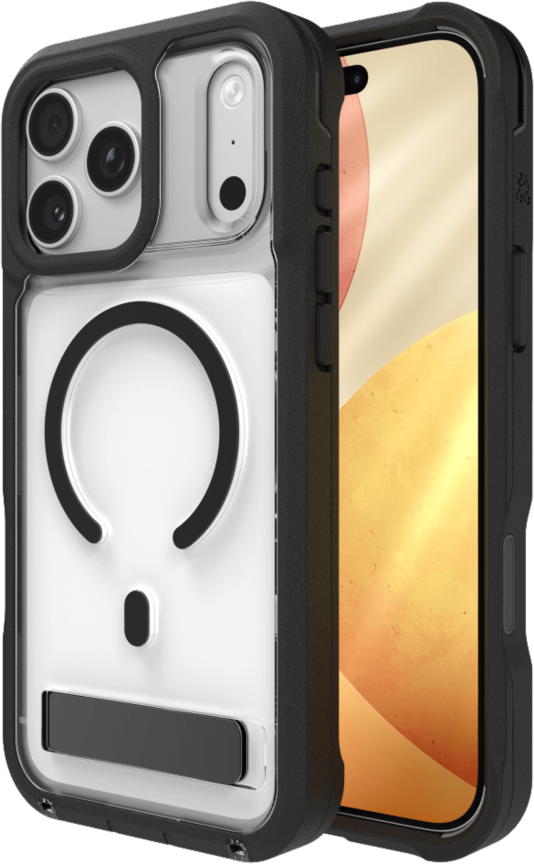 ZAGG - Rainier Snap Case with Kickstand for Apple iPhone 17 Pro Max - Black