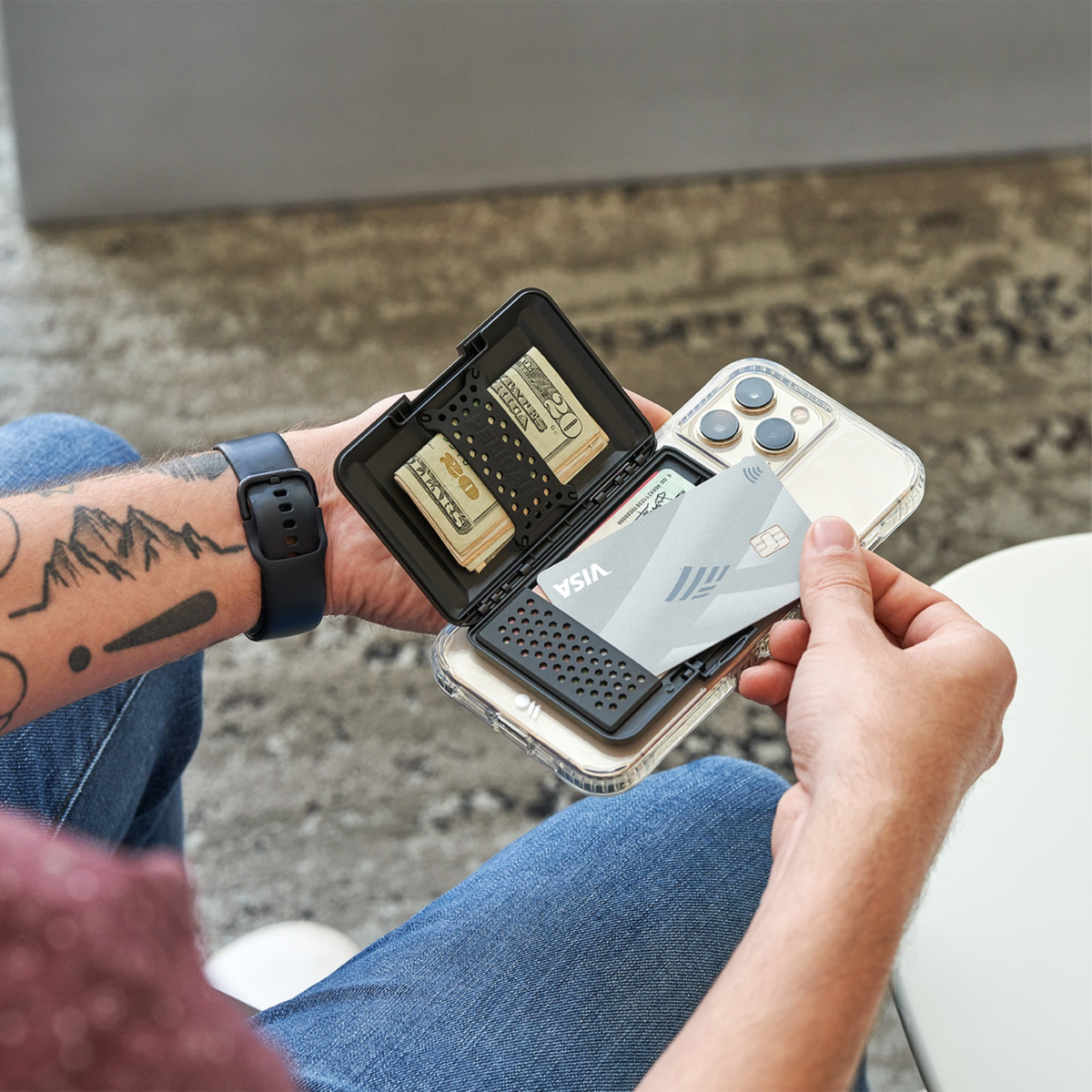 Pelican - Protector Magnetic Wallet works with MagSafe - Black w/ Recycled