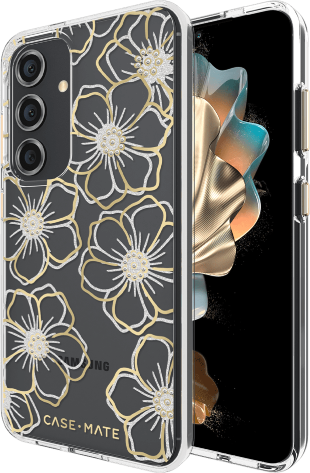 <p>The Case-Mate Floral Gems case features an eye-catching metallic foil floral design paired with recessed gemstones which beautifully compliments your device.</p>