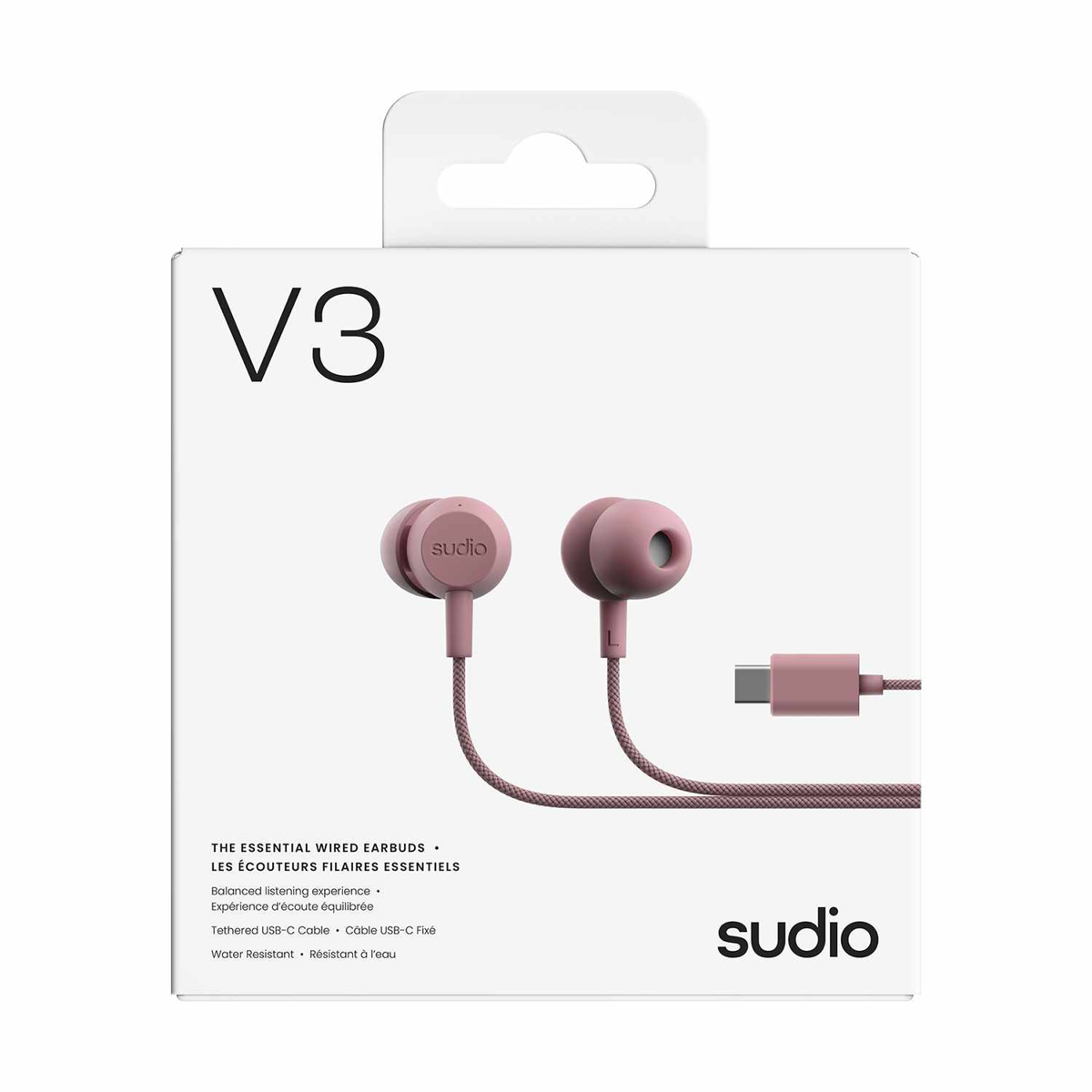 Sudio V3SPNK Écouteurs Filaires V3 Rose