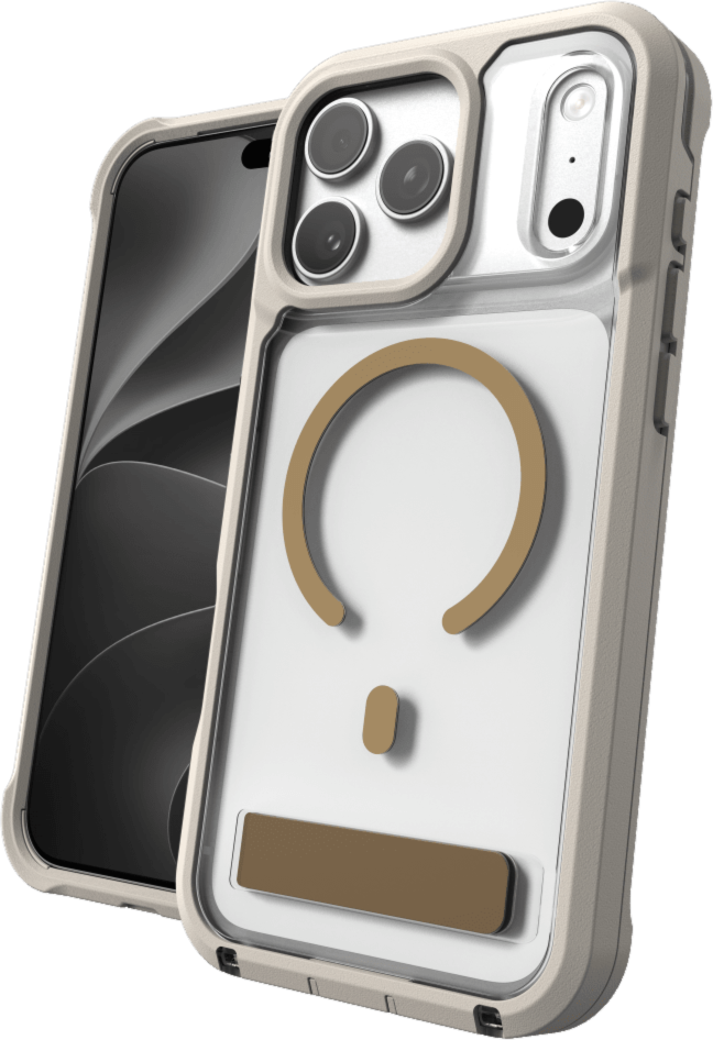 ZAGG - Étui Rainier Snap MagSafe avec support intégré pour Apple iPhone 18 Pro Max/17 Pro Max - Grès