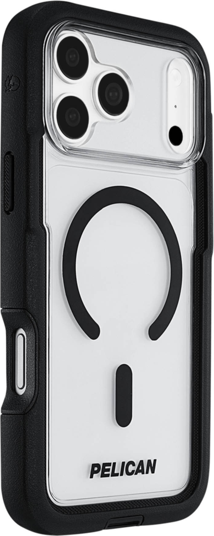 Pelican - Voyager MagSafe Case with Holster for Apple iPhone 18 Pro Max/17 Pro Max - Black and Clear