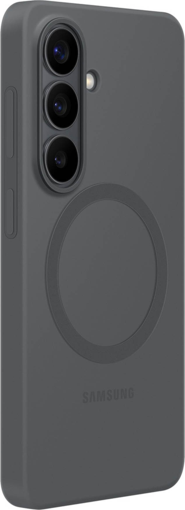 The Samsung Silicone Magnet Case offers a comfortable grip with a silky-smooth finish and a built-in magnet for seamless compatibility with magnetic charging and accessories.