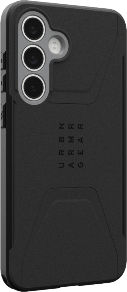 The UAG Civilian case is modern and rugged, featuring shock-absorbing construction in a lightweight design with a built-in magnetic module.