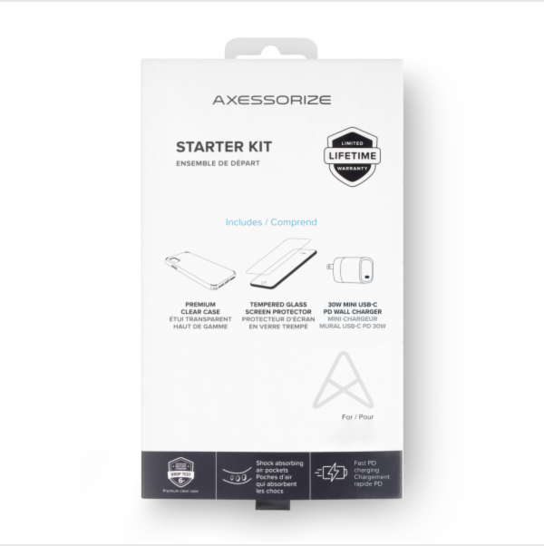 Save when you buy our Starter Kit bundle which includes an incredibly thin and lightweight, Ultra Clear case, a wall charger and a screen protector!