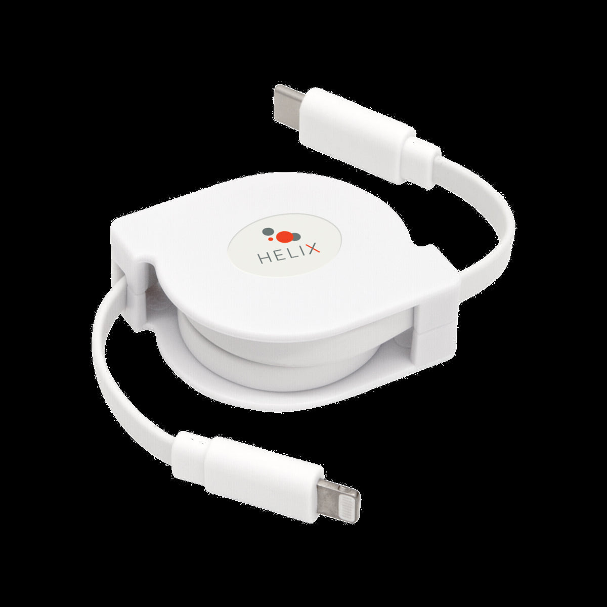Helix/Retrak ETHRTCLT Câble de Charge/Sync Rétractable Lightning vers USB-C Blanc