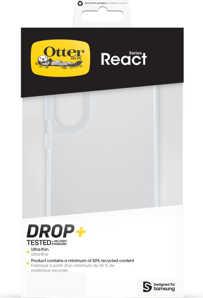 React Case Clear with Blue Tint for Samsung Galaxy S25 Edge