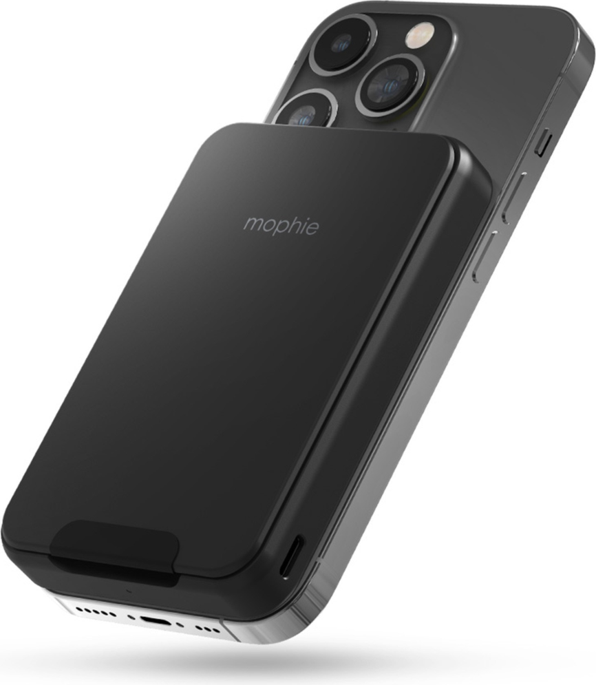 <p>Designed with MagSafe in mind, Mophie’s snap+ series 5,000 mAh powerstation mini delivers up to 15W of wireless power and comes with a kickstand for extended functionality.</p>